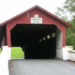 Exterior outside entrance of Rex's Covered Bridge - Drive thru - North Whitehall Township, Pennsylvania Exterior outside entrance of Rex's Covered Bridge - Drive thru - North Whitehall Township, Pennsylvania