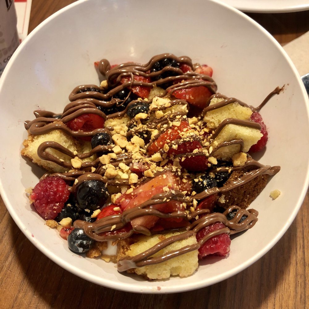 Nutella Cafe - Panzanella fruit salad with yogurt - Desserts Near Me - Chicago, Illinois Nutella Cafe - Panzanella fruit salad with yogurt - Desserts Near Me - Chicago, Illinois