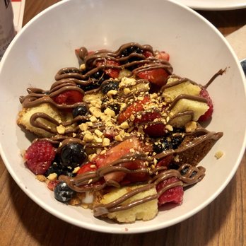 Nutella Cafe - Panzanella fruit salad with yogurt - Desserts Near Me - Chicago, Illinois Nutella Cafe - Panzanella fruit salad with yogurt - Desserts Near Me - Chicago, Illinois