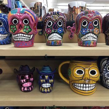 Five & Dime General Store - Day of the Dead mugs - Convenience Stores Near Me - Santa Fe, New Mexico