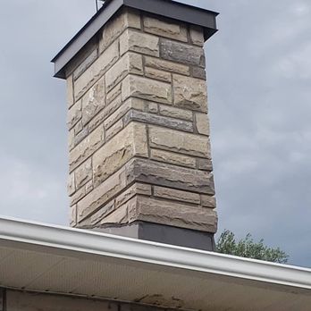 Larabie Masonry - Chimney rebuild with arriscraft stone - Masonry/Concrete Near Me Larabie Masonry - Chimney rebuild with arriscraft stone - Masonry/Concrete Near Me