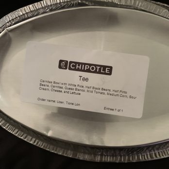 Chipotle Mexican Grill - Here's what I ordered.... the other is what I got. - Mexican Near Me - Jacksonville, Florida