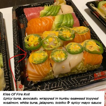 Sushi Haya - Kiss of Fire Roll (bottom) - Sushi Bars Near Me - Spring, Texas Sushi Haya - Kiss of Fire Roll (bottom) - Sushi Bars Near Me - Spring, Texas