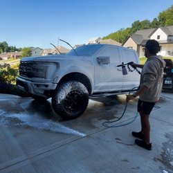 Prestige Auto Detailing - Lifted Raptor hand wash, part of our monthly maintenance program