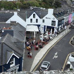 Bushes Bar - Aerial shot of the outside seating area