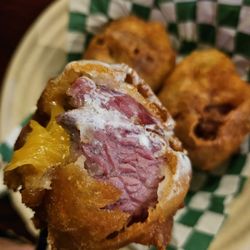 Liam's Irish Pub - the corneed beef and melted cheese! fried goodness with ranch