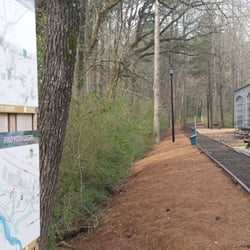 Old RR track behind the Zonalite building. Now a short walking path.
