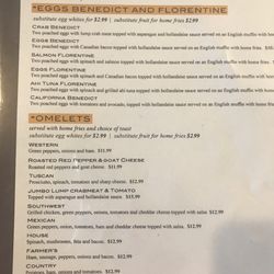 Nudy's Cafe - Exton - Breakfast menu