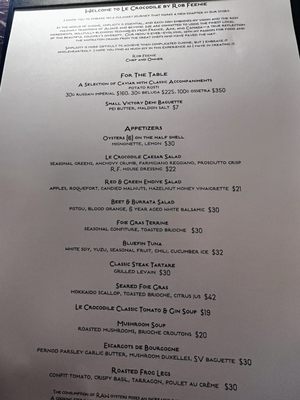 Menu photo 3 Le Crocodile Restaurant Vancouver, BC