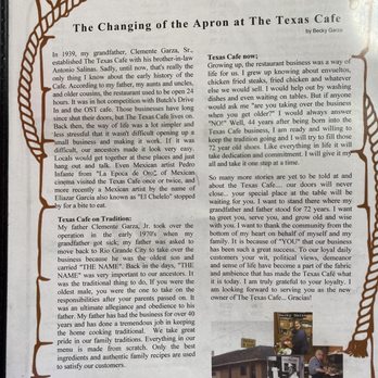 Texas Cafe - the changing of the apron at the texas cafe - American Near Me - Rio Grande City, Texas Texas Cafe - the changing of the apron at the texas cafe - American Near Me - Rio Grande City, Texas