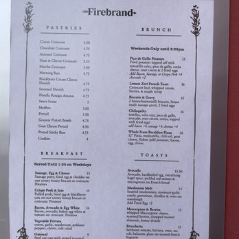 Firebrand Artisan Breads - Menu 6/10/23 - Bakeries Near Me - Alameda, California
