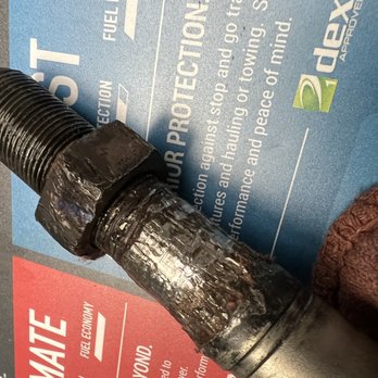 Tire Kingdom - My inner left tie rod that the technician said it was too rusted to adjust, but it was he who damaged the threads. Scammers - Tires Near Me - Brooksville, Florida Tire Kingdom - My inner left tie rod that the technician said it was too rusted to adjust, but it was he who damaged the threads. Scammers - Tires Near Me - Brooksville, Florida