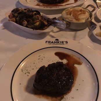 Frankie's The Steakhouse - 8 oz filet, 12 oz ribeye with Brussels sprouts and garlic mashed potatoes - Steakhouses Near Me - Duluth, Georgia
