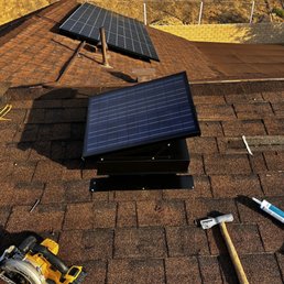 Solar attic fan