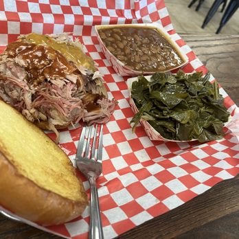 Uncle Tony's Backyard Bbq - Pulled pork sandwich, collards & beans - Barbeque Near Me - Orlando, Florida Uncle Tony's Backyard Bbq - Pulled pork sandwich, collards & beans - Barbeque Near Me - Orlando, Florida