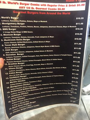 Menu photo 3 World's Burgers Montgomery, TX