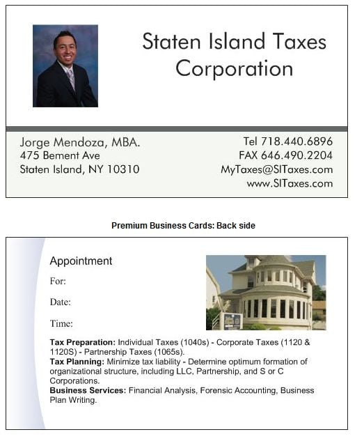 STATEN ISLAND TAXES CORPORATION Updated August 2024 475 Bement Ave