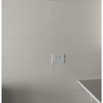 Mindful Design - The backwards installed shiplap wall, also laid out incorrectly, seams showing and not thoughtful where light switches or outlets are placed - Interior Design Near Me