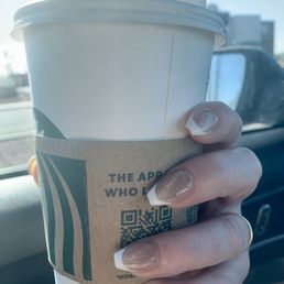 Coffin French tip rosé champagne cat eye Gel-X by Marcela