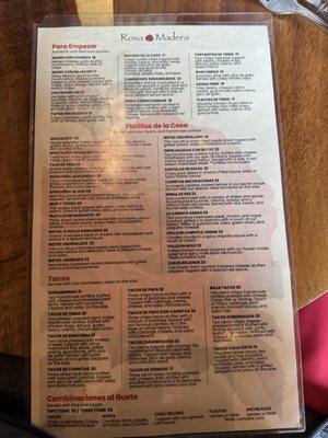 Menu photo 4 Rosa Madera Sacramento, CA