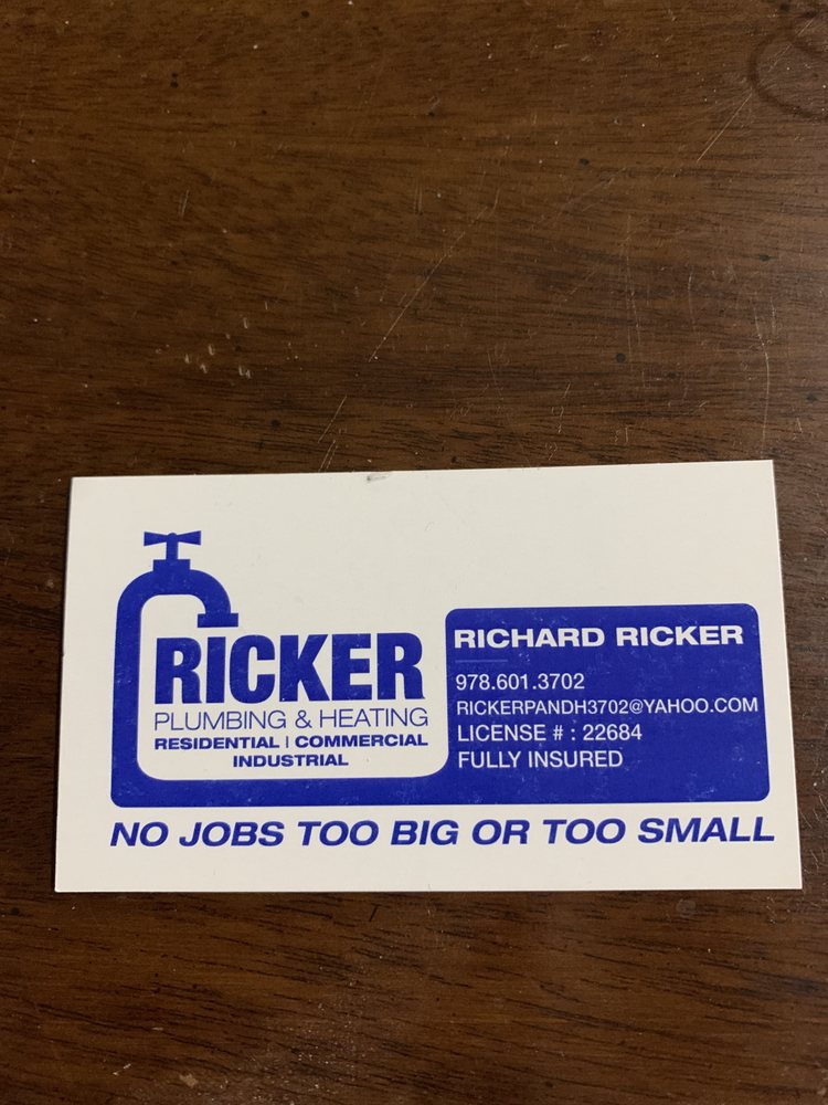 Slide of Ricker Plumbing and Heating