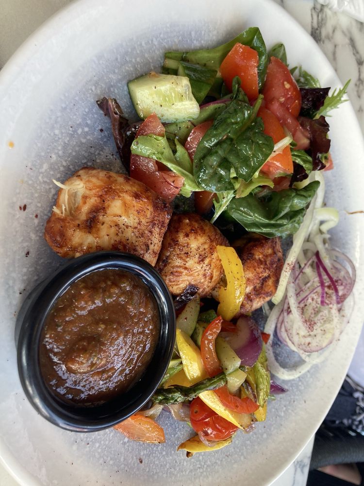 Azure - Chicken kebab lunch - chicken kebab, poultry, bbq chicken, salad, salads, chicken, food, kebab - Modern European Near Me - Brooklyn, New York Azure - Chicken kebab lunch - chicken kebab, poultry, bbq chicken, salad, salads, chicken, food, kebab - Modern European Near Me - Brooklyn, New York