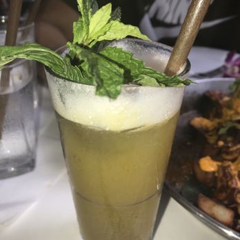 Ceviche 595 - The agave straws are amazing, way better than the paper straws and biodegradable. This drink is similar tasting to a mojito only fresher - Seafood Near Me - Davie, Florida