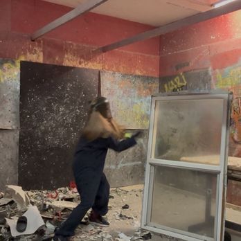 Smash PDX Rage Room - Smashing an entire window pane!!! - Team Building Activities Near Me - Portland, Oregon Smash PDX Rage Room - Smashing an entire window pane!!! - Team Building Activities Near Me - Portland, Oregon