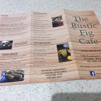 The Rustic Fig Cafe - Menu - Cafes Near Me - Adelaide, SA The Rustic Fig Cafe - Menu - Cafes Near Me - Adelaide, SA
