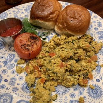 Dishoom - Akuri... three scrambled eggs with buns - Indian Near Me - Kensington, XGL