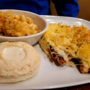LongHorn Steakhouse - Chicken parmesean with 4 cheese Mac and cheese and mashed potatoes - Steakhouses Near Me - Roswell, Georgia LongHorn Steakhouse - Chicken parmesean with 4 cheese Mac and cheese and mashed potatoes - Steakhouses Near Me - Roswell, Georgia
