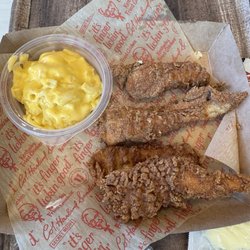 KFC - Mummy strips with Mack and cheese
