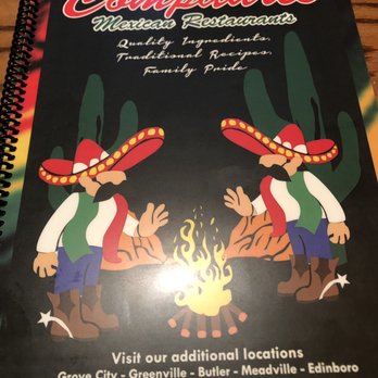 Compadres Mexican Restaurant - the menu - Mexican Near Me - Meadville, Pennsylvania