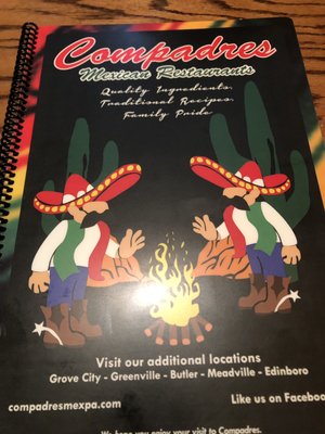 Menu photo 1 Compadres Mexican Restaurant Meadville, PA