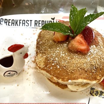 Breakfast Republic - Strawberry Cheesecake Pancake - Breakfast & Brunch Near Me - Irvine, California Breakfast Republic - Strawberry Cheesecake Pancake - Breakfast & Brunch Near Me - Irvine, California