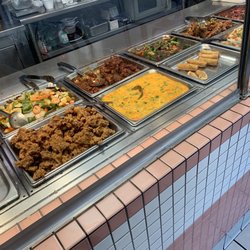 Chinatown Express - Sweet n sour chicken(left)  the top second is the orange chicken I wish I was able to try it.