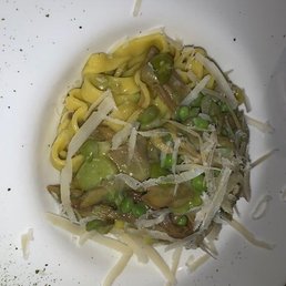 Homemade pasta with beans.  Not as flavorful as the pasta with chicken but still a very nice dish.