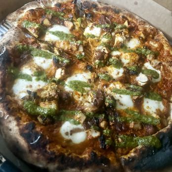 Talespin Pizza - One for the Herd with umami chili bomb - Pizza Near Me - Houston, Texas