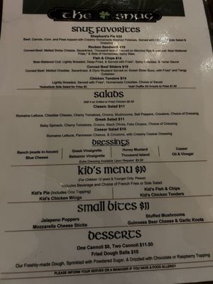 Menu photo 1 The Snug Savannah, GA Menu photo 1 The Snug Savannah, GA