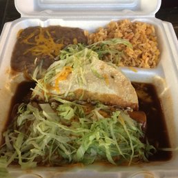The taco and enchilada dinner. The taco and enchilada dinner.