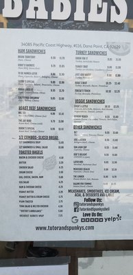 Menu photo 3 Tutor & Spunky's Deli Dana Point, CA Menu photo 3 Tutor & Spunky's Deli Dana Point, CA