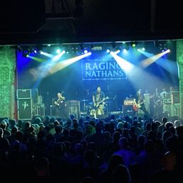 The Raging Nathans on stage.