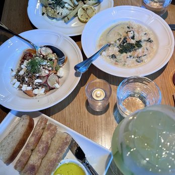 Alta Via Market Square - (From left) Harvest Salad, Baby Artichokes, Beans & Greens - Italian Near Me - Pittsburgh, Pennsylvania Alta Via Market Square - (From left) Harvest Salad, Baby Artichokes, Beans & Greens - Italian Near Me - Pittsburgh, Pennsylvania