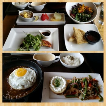 Caffe Concerto - Top photo: Salmon steak meal; Bottom photo: Japanese hamburger steak meal - Pizza Near Me - Los Angeles, California Caffe Concerto - Top photo: Salmon steak meal; Bottom photo: Japanese hamburger steak meal - Pizza Near Me - Los Angeles, California