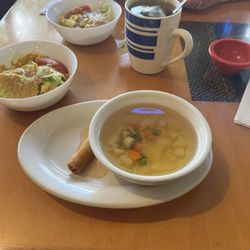 Bangkok Cafe - Soup and spring rolls