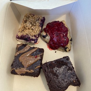 Alms + Fare - Brownie, Caramel Brownie, Raspberry Chocolate Chip Scone, Berry Bar - Bakeries Near Me - St. Augustine, Florida Alms + Fare - Brownie, Caramel Brownie, Raspberry Chocolate Chip Scone, Berry Bar - Bakeries Near Me - St. Augustine, Florida