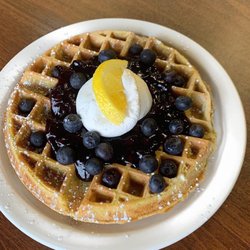 Pushkart Café - Lemon Blueberry Ricotta Waffle