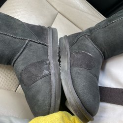Unwanted patch that Andy failed to mention. Now just an old pair of ruined UGG boots