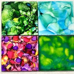 Art in the Cape - Alcohol ink coasters