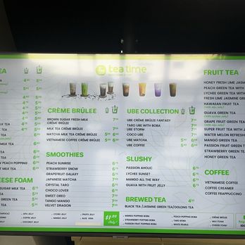 Tea Time - Drink menu - Bubble Tea Near Me - Webster, Texas Tea Time - Drink menu - Bubble Tea Near Me - Webster, Texas